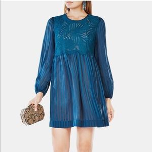 BCBG Striped Lace Dress